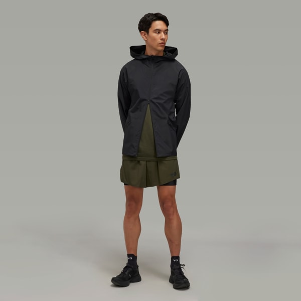 Green Y-3 Running Shorts with Tights