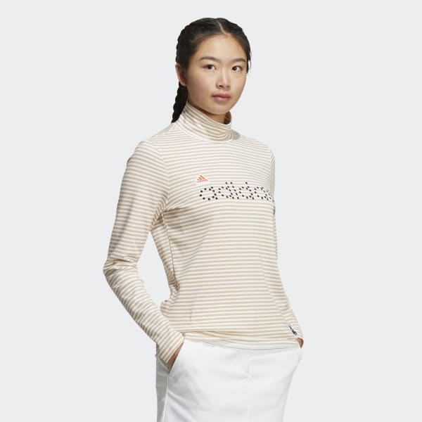 trang Áo Dài Tay Cổ Đứng Kẻ Sọc Play Green AEROREADY