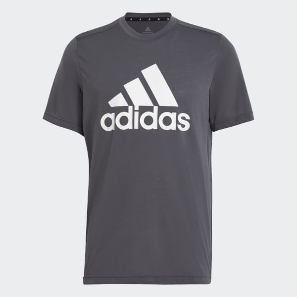 Cinza Camiseta AEROREADY Designed 2 Move Feelready Sport Logo IWO25