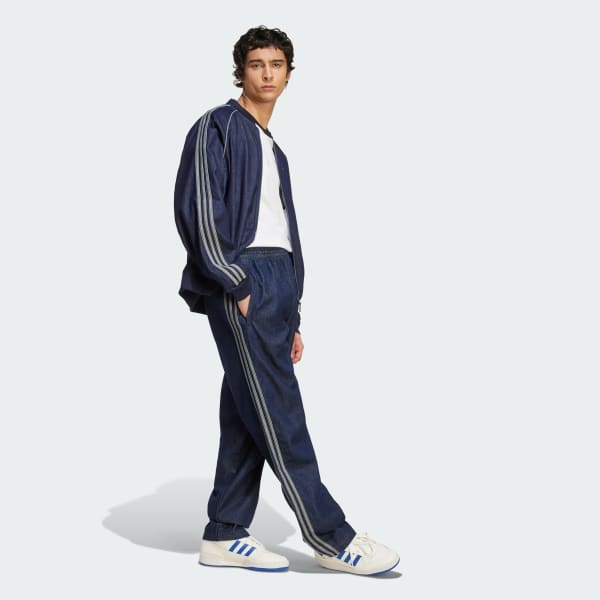 Bla adidas Adicolor Denim Stone Loose träningsbyxor