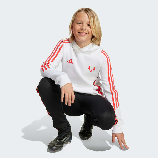Blanc Sweat-shirt à capuche Messi Enfants