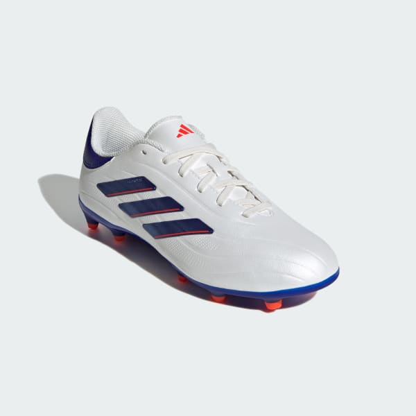 White Copa Pure 2 League Firm Ground Boots Kids