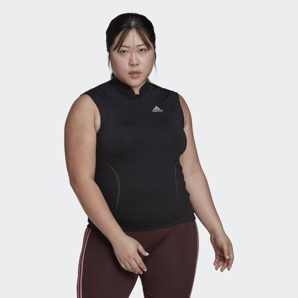 Nero Maglia da ciclismo Sleeveless (Curvy)