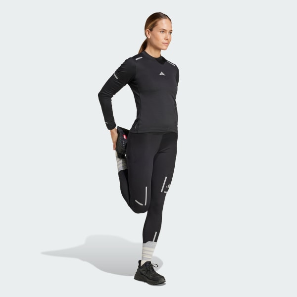 Black Ultimate Running Reflective Long Sleeve Tee
