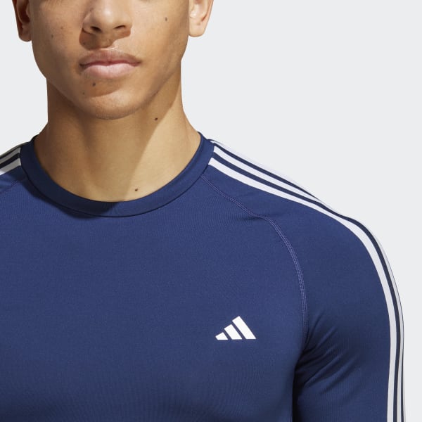 Blauw Techfit 3-Stripes Training Longsleeve