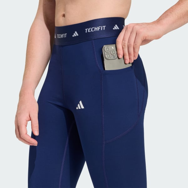 Niebieski Legginsy Techfit Stash Pocket Full-Length