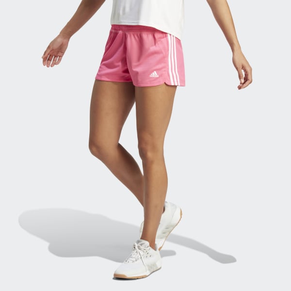 adidas Pacer 3-Stripes Knit Shorts - Pink | Free Shipping with adiClub ...