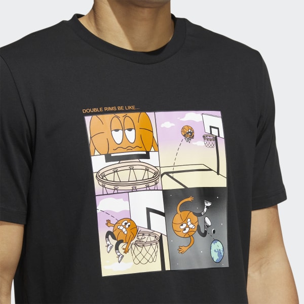 Black Double Rims Graphic Tee MLW79