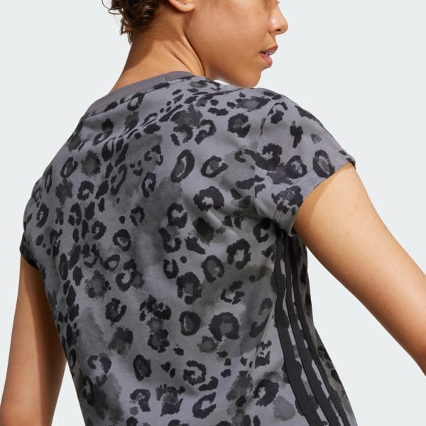 Animal Print 3-Stripes Tee