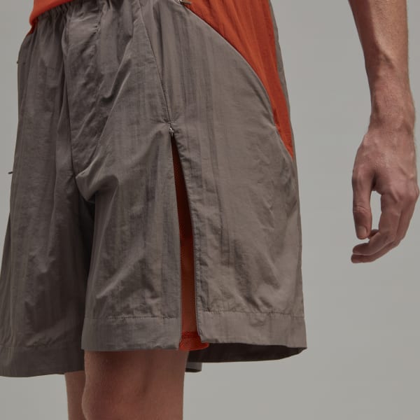 Brown Y-3 Classic Light Shell Running Shorts SE493