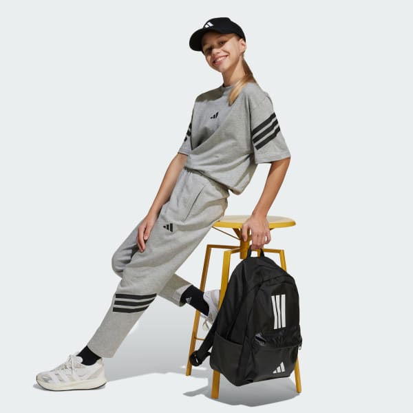 Grey Future Icons 3-Stripes Ankle-Length Pants Kids