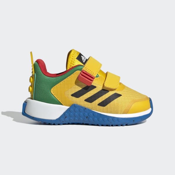 Żolty adidas Sport DNA x LEGO® Lifestyle Two-Strap Hook-and-Loop Shoes