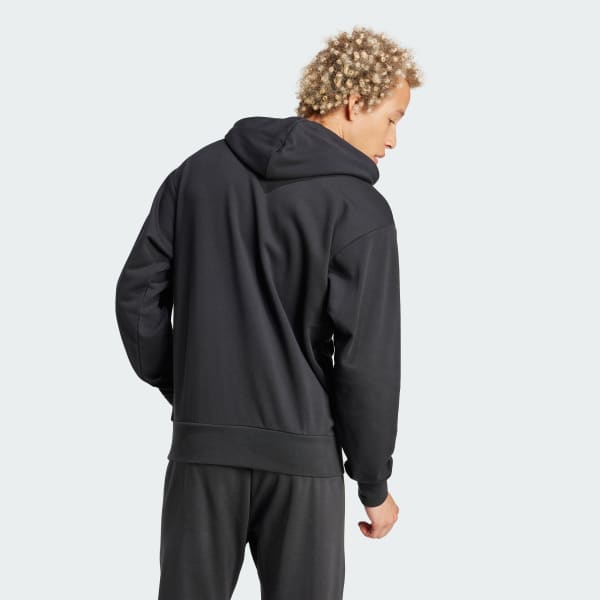 Schwarz Essentials Big Logo French Terry Hoodie
