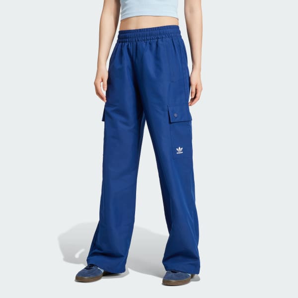 Azul Pantalón Cargo Essentials Tejido