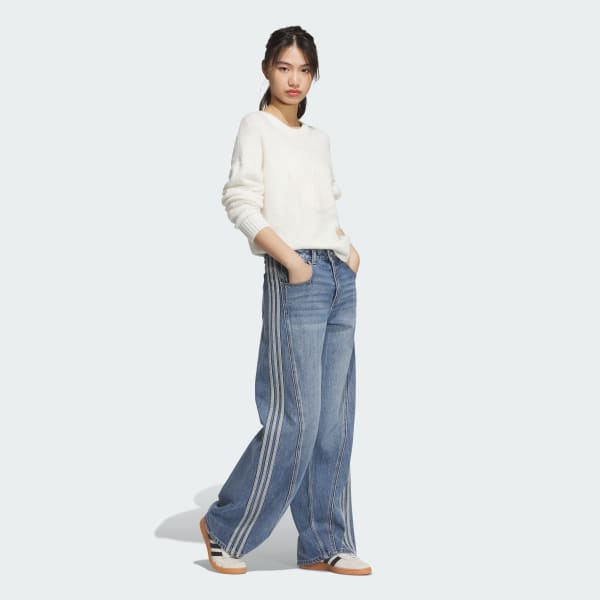 アディダス ルーズ デニムパンツ - ブルー | アディダス ジャパン
