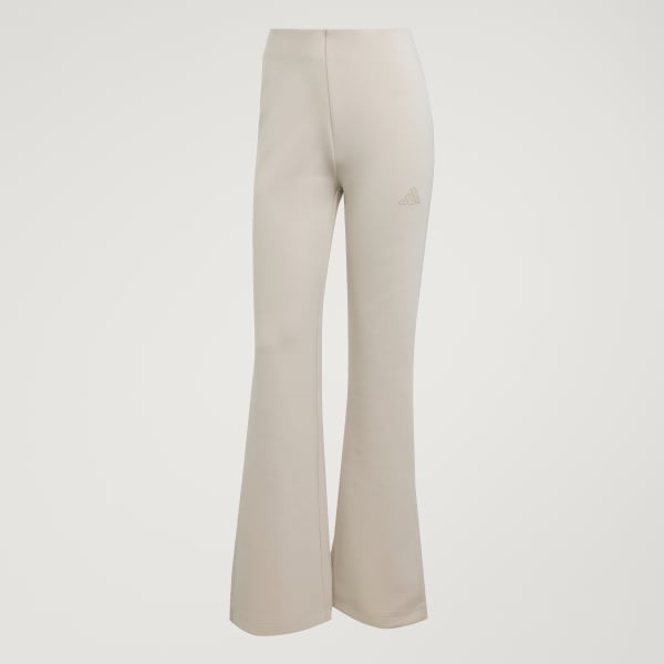 adidas Soft Lux Flared Pants - Beige | Free Shipping with
