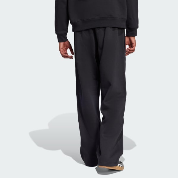 Svart Trefoil Essentials Open Hem Byxor