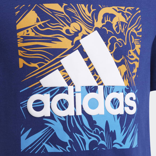 Azul Camiseta Estampada