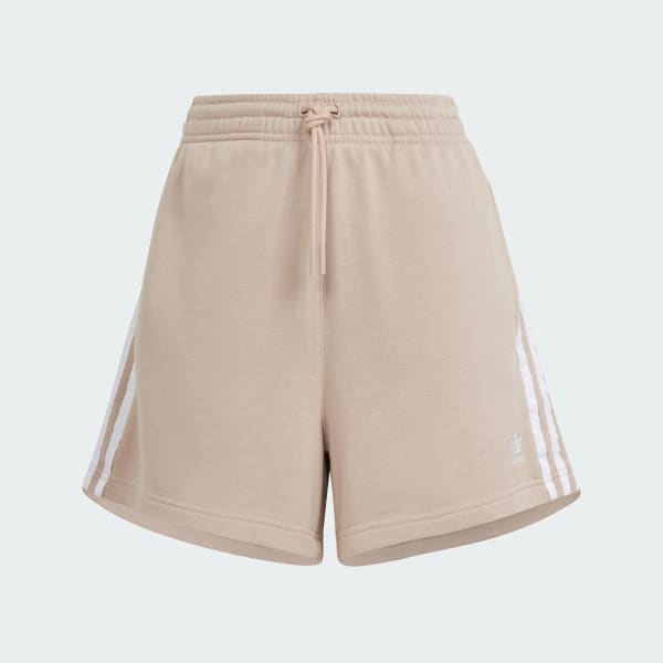 Brown 3-Stripes French Terry Shorts