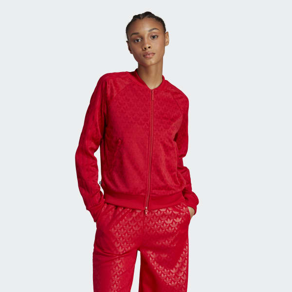 Adidas red bomber jacket hotsell