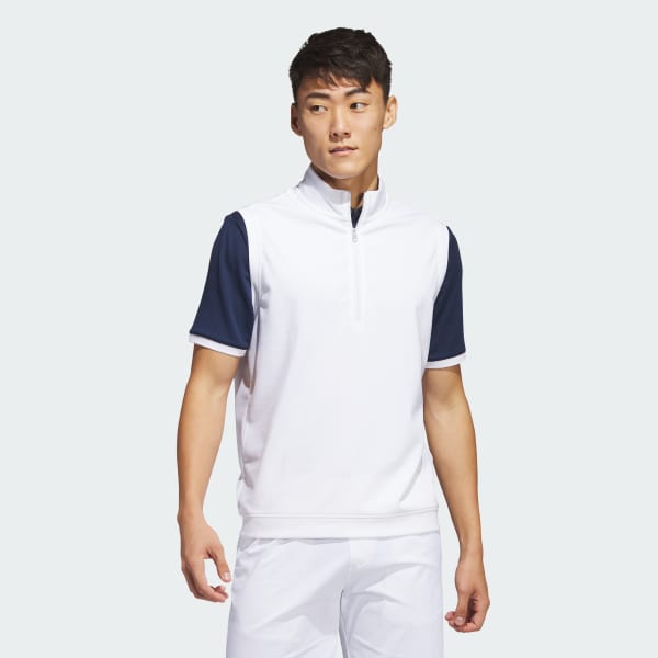 adidas Elevated 1/4-Zip Pullover Vest - White | Free Shipping with ...