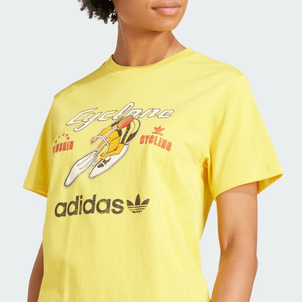 【adidas】爽やかレトロ★着回し抜群Tシャツ アディダス レトロ サイクロン レギュラー 半袖Tシャツ