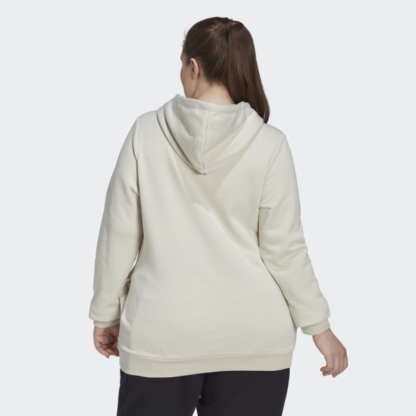 Beige Sweat-shirt à capuche Essentials Logo Fleece (Grandes tailles) IXV15