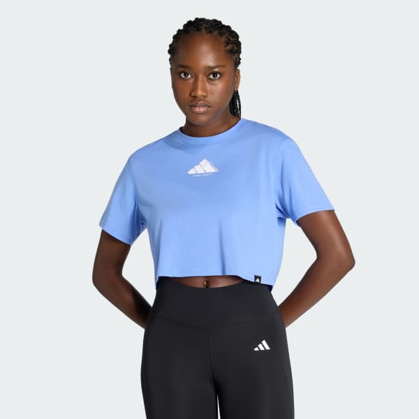 Azul Playera de Entrenamiento CLIMACOOL Vintage Graphic