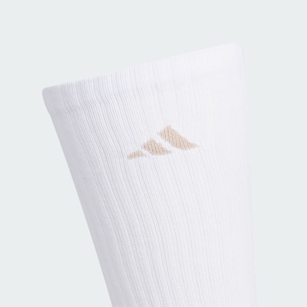 White Athletic Cushioned Crew Socks 6 Pairs
