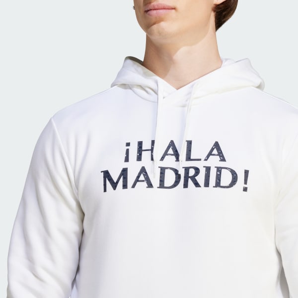 Poleron con Capucha Real Madrid DNA Blanco adidas adidas Chile