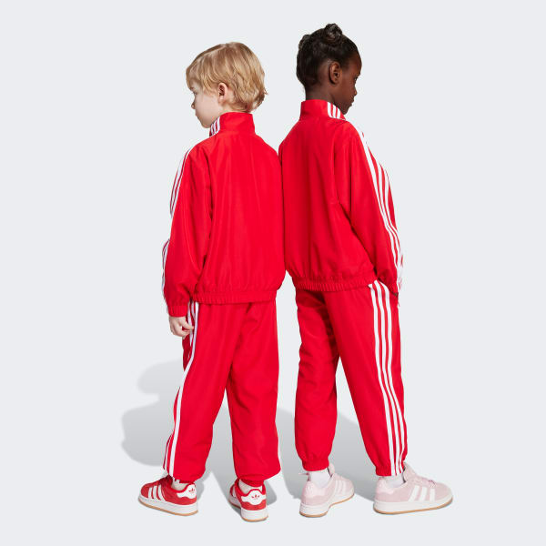 Red Woven 키즈 트랙 수트