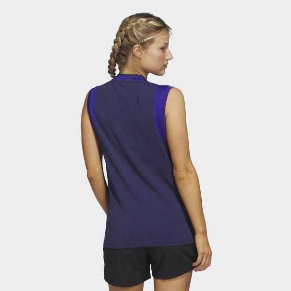 Μπλε Ultimate365 Tour Sleeveless Primeknit Polo Shirt