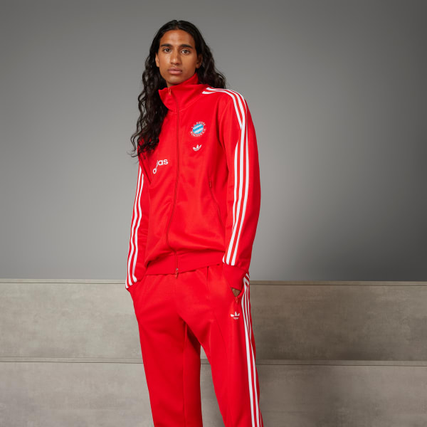 Red FC Bayern Beckenbauer Track Tracksuit Bottoms