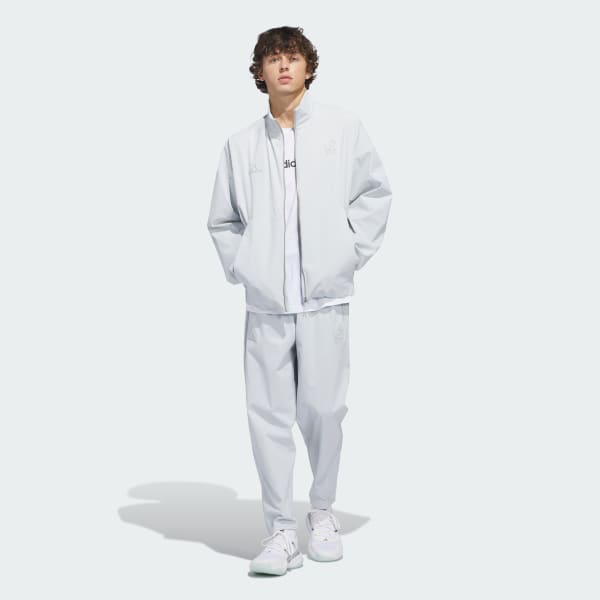 adidas MAHOMES TOO COLD WOVEN ZNE TRACK TOP - Grey | Free Shipping