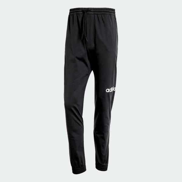 Hitam Celana Panjang Linear Single Jersey Essentials