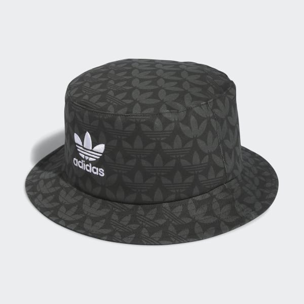 adidas Trefoil Monogram Bucket Hat - Black | Free Shipping with adiClub ...