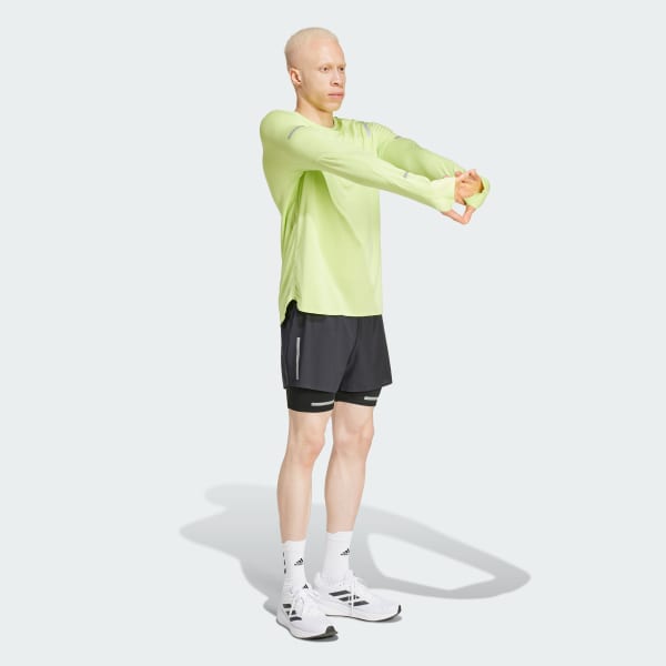 Vert T-shirt réfléchissant manches longues Ultimate Running