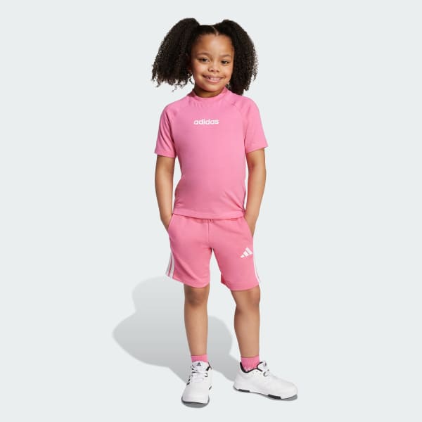 Rosa Camiseta Essentials Infantil