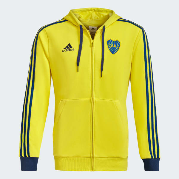 Buzo con capucha boca juniors 3 tiras store