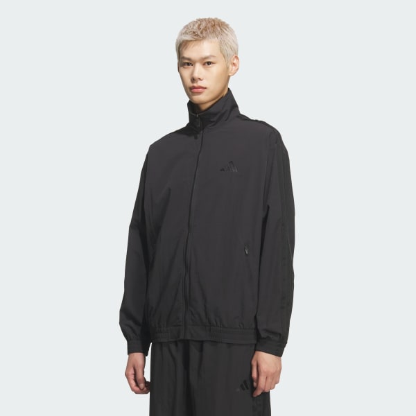 ブラック 軽パン ウーブントラックトップ