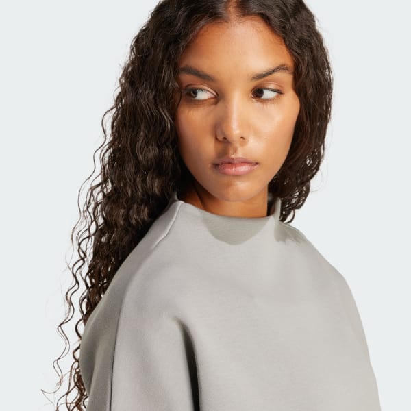 adidas Neuclassics Oversized Mock Neck Sweatshirt - Gri | adidas