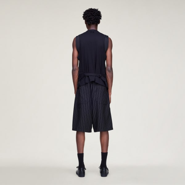Svart Y-3 PINSTRIPE SPORT UNIFORM SHORTS