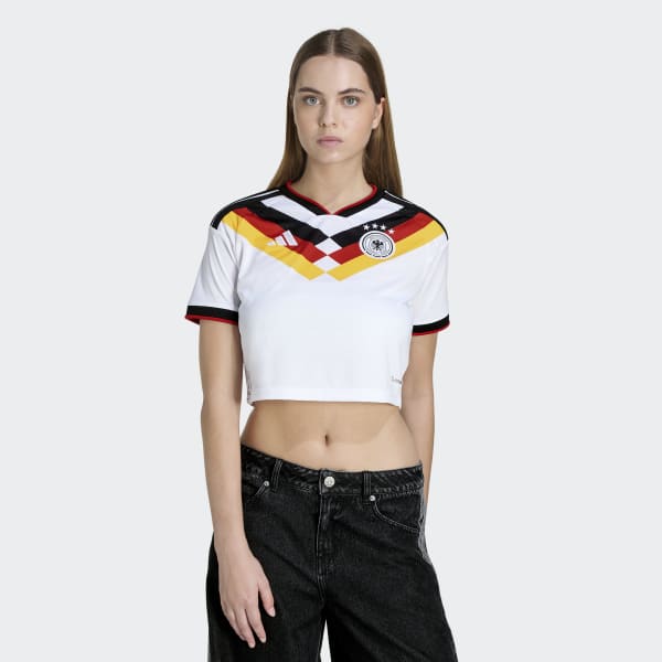 adidas Germany 26 Home Cropped Jersey - White | Free Shipping with