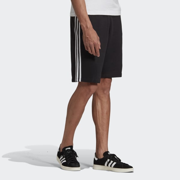 Đen Quần Sweat Short 3 Sọc