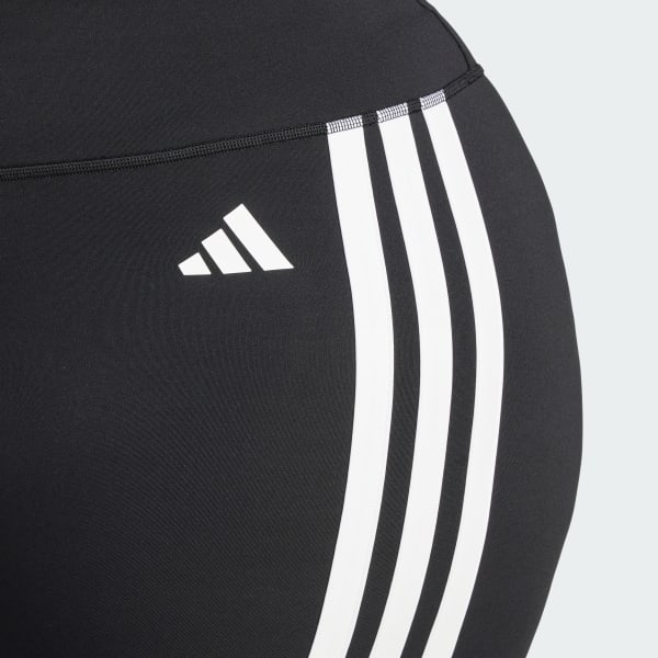 Optime Essentials 3-Stripes Short Leggings (Plus Size)
