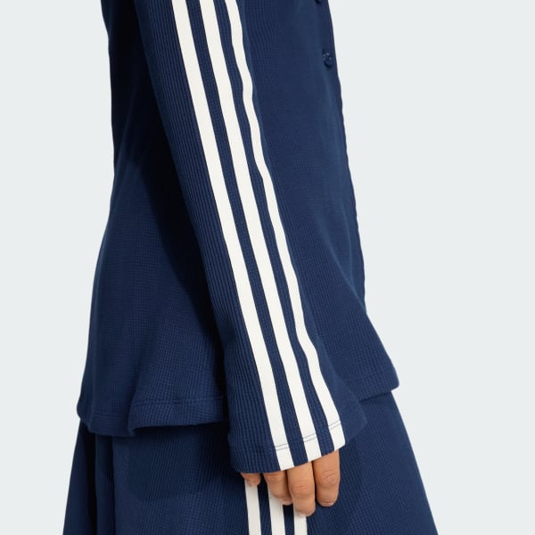 ADIDAS ORIGINALS BUTTON DOWN WAFFLE TOP