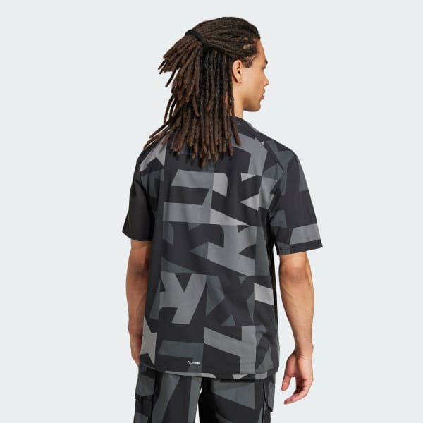 Noir T-shirt imprimé Terrex Multi Climacool