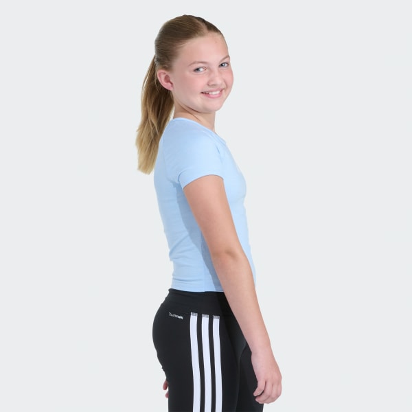 Blue SS Raglan Melange Tee