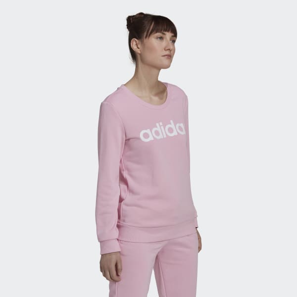 Rosa Blusa Moletom Essentials Logo 28876