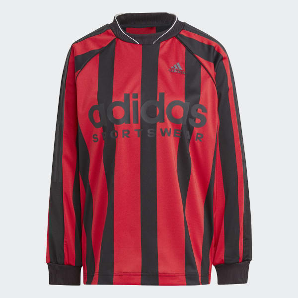 Negro Playera Manga Larga Jacquard